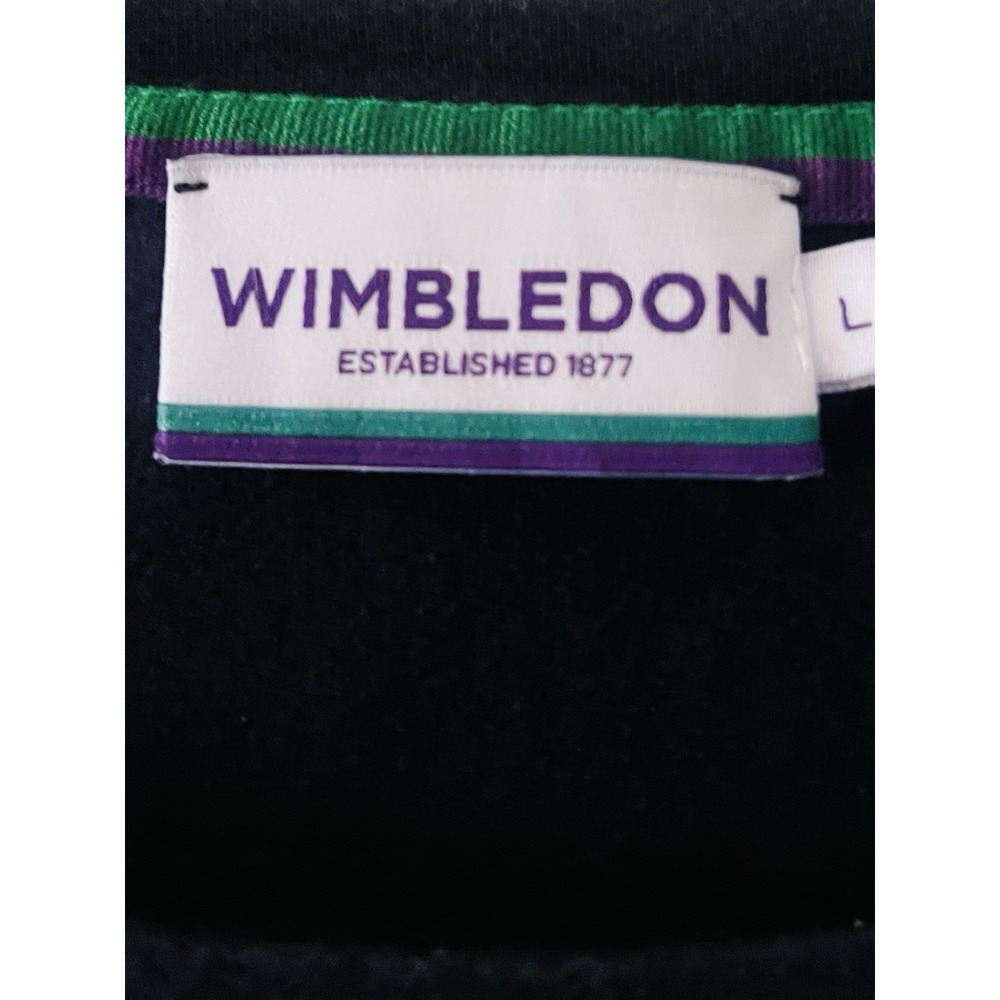 Official Wimbledon Championships Logo T-Shirt Women's L Navy Tennis Graphic - Picture 2 of 2